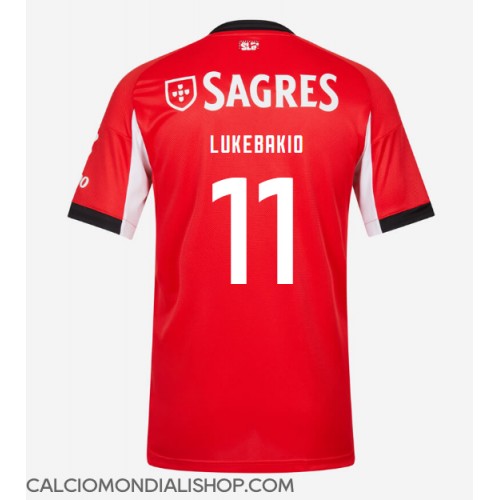 Maglie da calcio Benfica Dodi Lukebakio #11 Prima Maglia 2025-26 Manica Corta